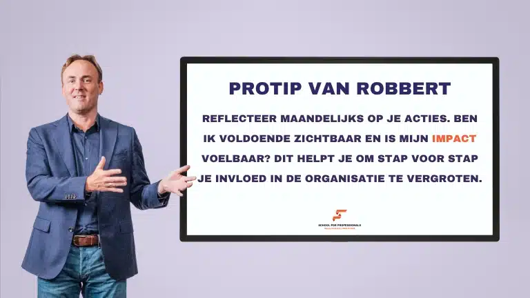 De Profileringspiramide (protip) Een protip over De Profileringspiramide: reflecteer maandelijks op je profilering, zodat je niet alleen een helder beeld krijgt van je ontwikkeling, maar ook van je toenemende invloed.