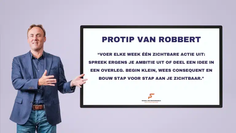 Minder onzichtbaar zijn (protip) Man met zakelijk advies